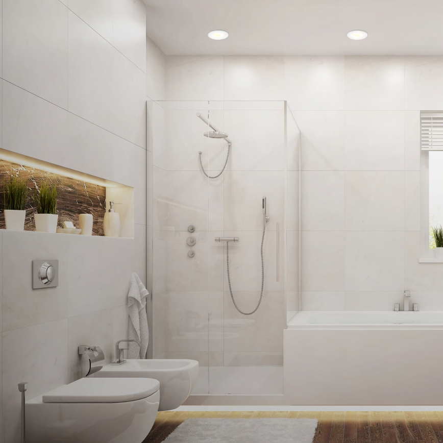 ZESTAW 3x LED łazienkowa oprawa wpuszczana LED/6W/230V 3000K IP44 biała