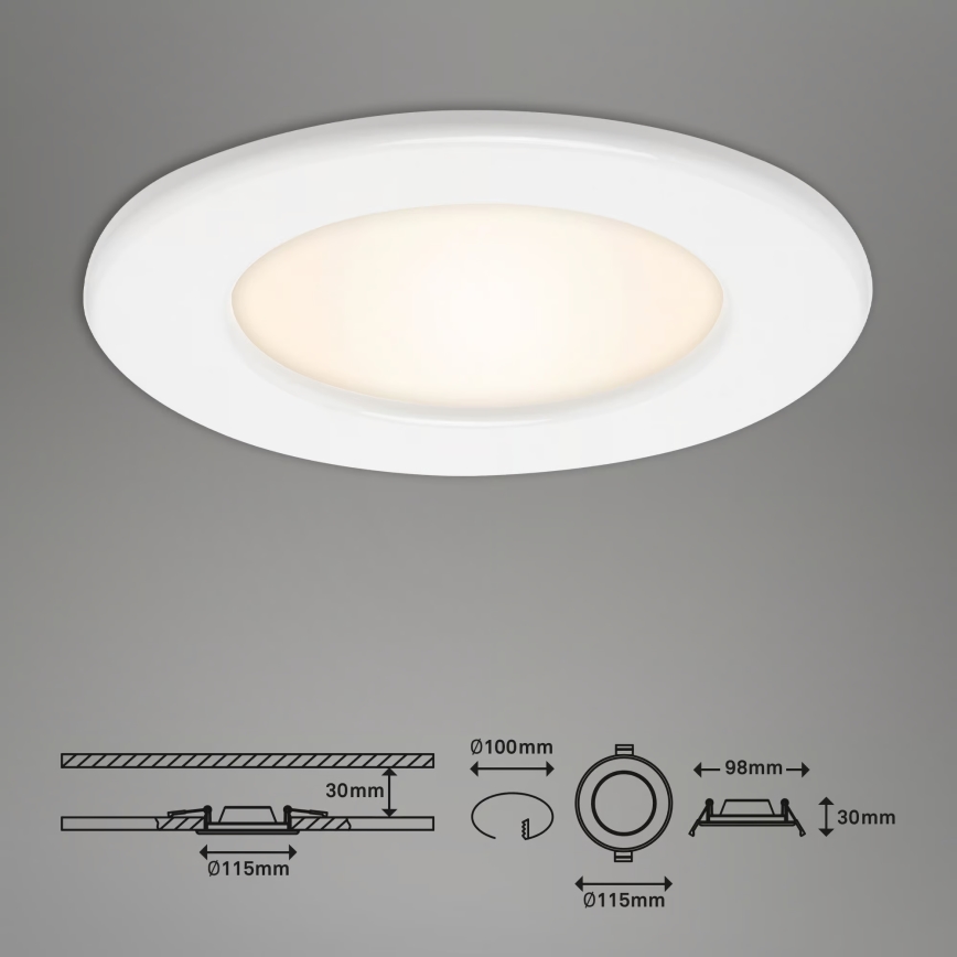 ZESTAW 3x LED łazienkowa oprawa wpuszczana LED/6W/230V 3000K IP44 biała