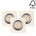 ZESTAW 3x LED Oprawa wpuszczana VITAR 1xGU10/5W/230V beton - certyfikat FSC