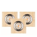 ZESTAW 3x LED Oprawa wpuszczana VITAR 1xGU10/5W/230V CRI 90 piaskowiec – certyfikat FSC
