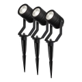 ZESTAW 3x LED RGBW ściemnialna lampa zewnętrzna SmartLife LED/3W/230V IP65 Wi-Fi Tuya czarna