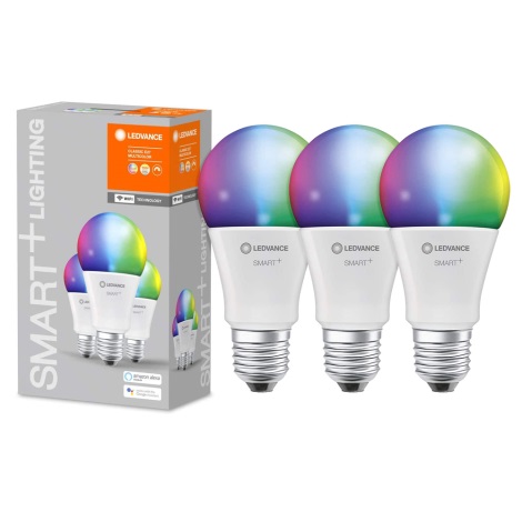 ZESTAW 3x LED RGBW Żarówka ściemnialna SMART+ E27/14W/230V 2700K-6500K Wi-Fi - Ledvance