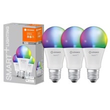 ZESTAW 3x LED RGBW Żarówka ściemnialna SMART+ E27/9,5W/230V 2700K-6500K Wi-Fi - Ledvance