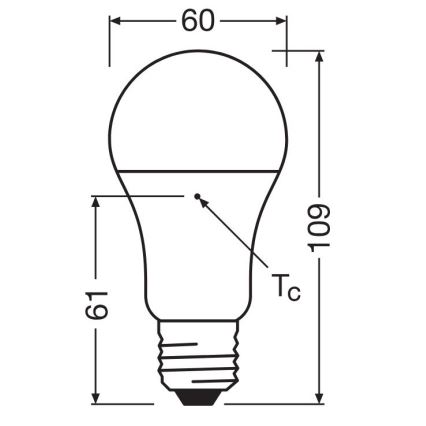 ZESTAW 3x LED Żarówka A60 E27/10W/230V 2700K
