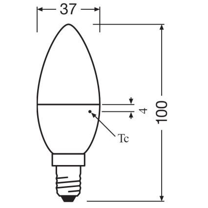 ZESTAW 3x LED Żarówka B38 E14/4,9W/230V 3000K - Osram