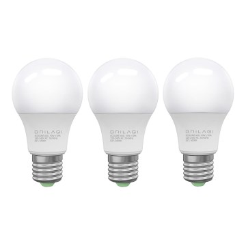 ZESTAW 3x LED Żarówka ECOLINE A60 E27/10W/230V 6500K - Brilagi