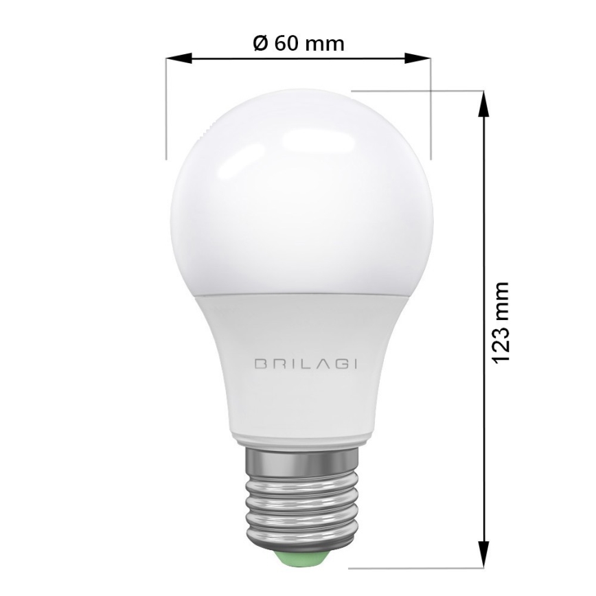 ZESTAW 3x LED Żarówka ECOLINE A60 E27/15W/230V 6500K - Brilagi