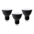 ZESTAW 3x LED Żarówka ECOLINE GU10/6W/230V 4000K czarny - Brilagi