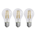 ZESTAW 3x LED Żarówka FILAMENT A60 E27/3,8W/230V 2700K Klasa energetyczna A