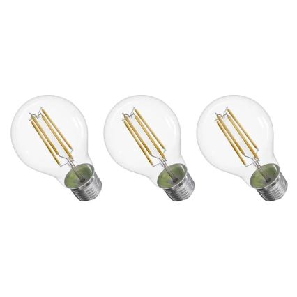 ZESTAW 3x LED Żarówka FILAMENT A60 E27/3,8W/230V 2700K Klasa energetyczna A