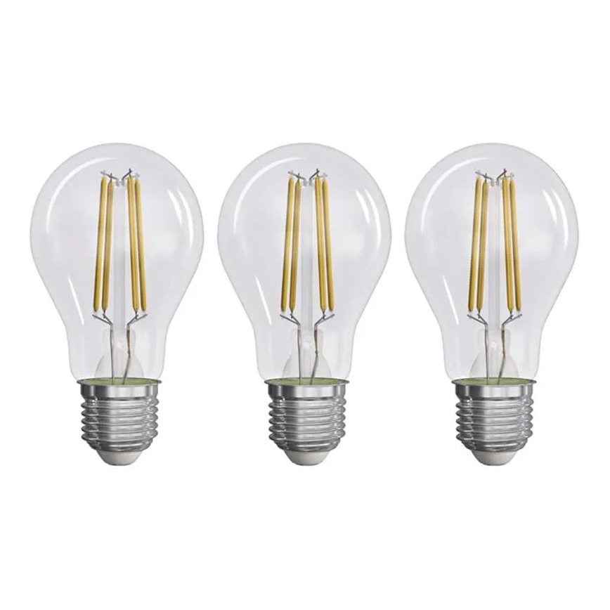 ZESTAW 3x LED Żarówka FILAMENT A60 E27/5W/230V 2700K Klasa energetyczna A