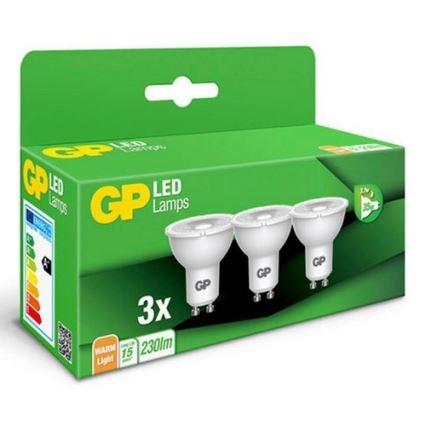 ZESTAW 3x LED Żarówka GU10/3,1W/230V 2700K - GP