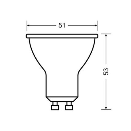 ZESTAW 3x LED Żarówka PAR16 GU10/2,6W/230V 2700K - Osram