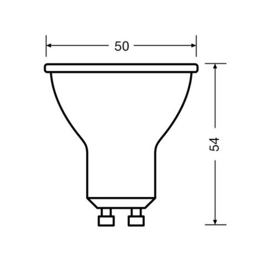 ZESTAW 3x LED Żarówka PAR16 GU10/4,5W/230V 2700K - Osram