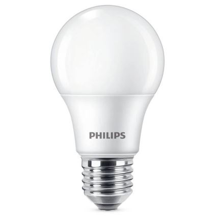 ZESTAW 3x LED Żarówka Philips A60 E27/8W/230V 6500K