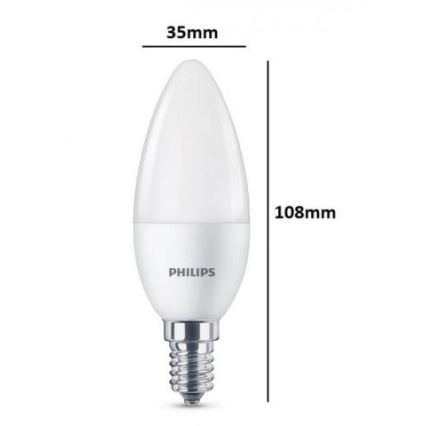 Zestaw 3x LED Żarówka Philips E14/5,5W/230V 2700K