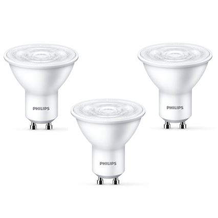 ZESTAW 3x LED Żarówka Philips GU10/4,7W/230V 2700K
