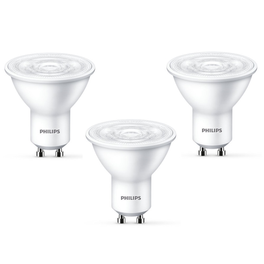 ZESTAW 3x LED Żarówka Philips GU10/4,7W/230V 2700K