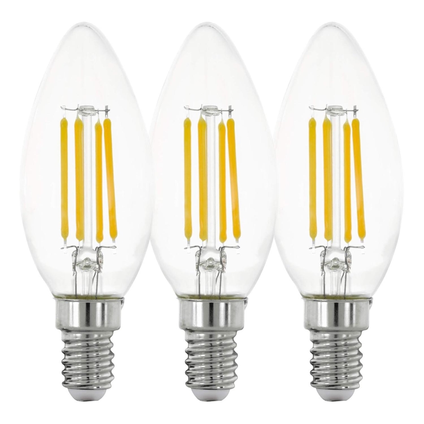 ZESTAW 3x LED Żarówka VINTAGE C35 E14/4W/230V 2700K - Eglo 12811
