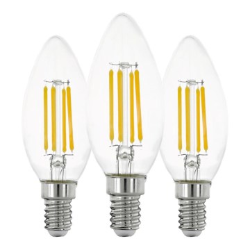 ZESTAW 3x LED Żarówka VINTAGE C35 E14/7W/230V 2700K - Eglo 110304