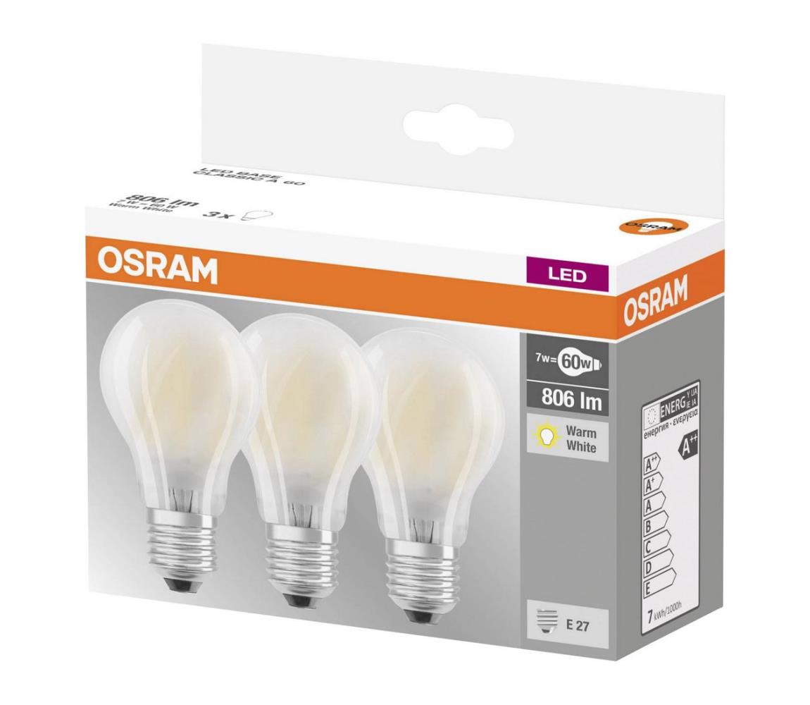 ZESTAW 3x LED Żarówka VINTAGE E27/7W/230V 2700K - Osram