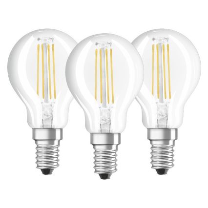 ZESTAW 3x LED Żarówka P40 E14/4W/230V 2700K - Osram