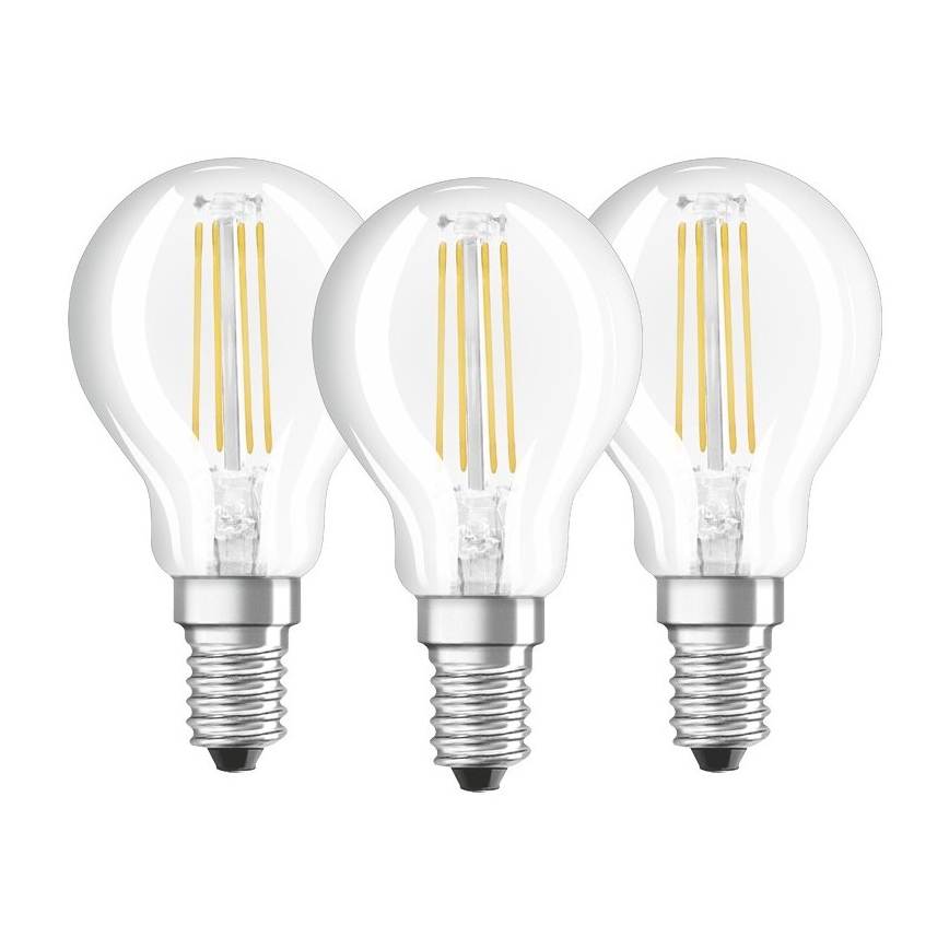 ZESTAW 3x LED Żarówka P40 E14/4W/230V 2700K - Osram
