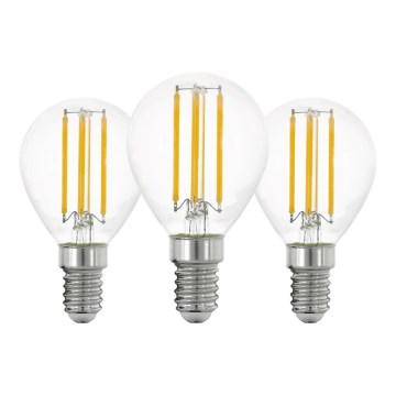 ZESTAW 3x LED Żarówka VINTAGE P45 E14/7W/230V 2700K - Eglo 110303