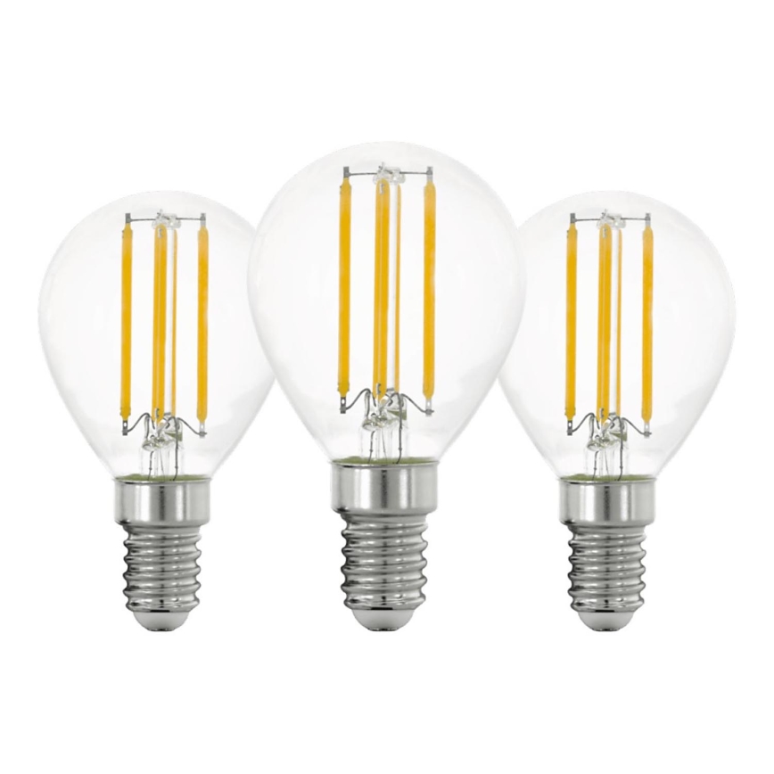 ZESTAW 3x LED Żarówka VINTAGE P45 E14/7W/230V 2700K - Eglo 110303