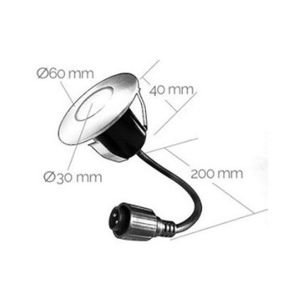 ZESTAW 3x LED Zewnętrzne oświetlenie wpuszczane EASY CONNECT LED/1,2W/230V niebieski IP67