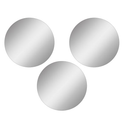 ZESTAW 3x Lusterko ścienne ROUND o śr. 40 cm