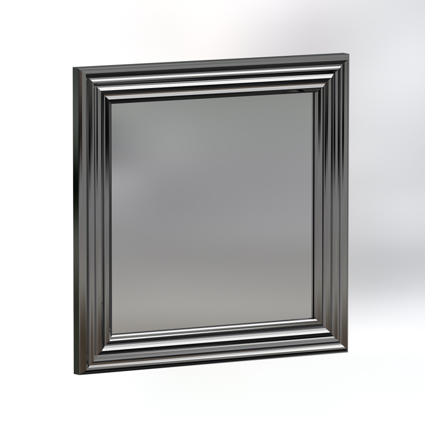ZESTAW 3x Lustro ścienne OTTO 40x40 cm srebrne