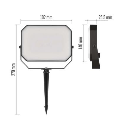 ZESTAW 3x ściemnialnych zewnętrznych reflektorów LED RGBIC GoSmart LED/14W/230V 3000-6500K IP65 Wi-Fi Tuya