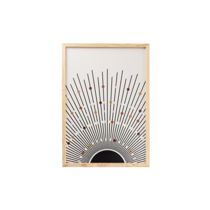 ZESTAW 3x Obraz w ramce na zdjęcia 50x70 cm beżowy/brązowy
