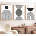 ZESTAW 3x Obraz w ramce na zdjęcia 50x70 cm czarny/biały