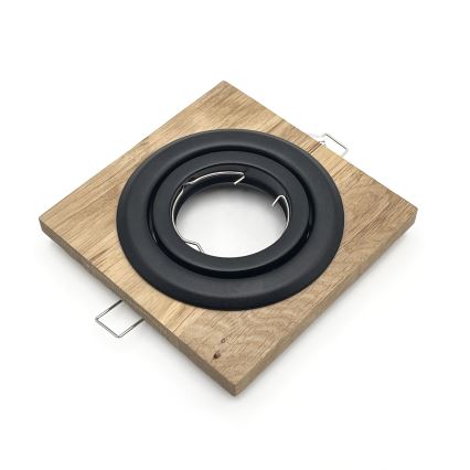 ZESTAW 3x Oprawa wpuszczana TOBBY 1xG9/20W/230V 11,5x11,5 cm dąb/czarny