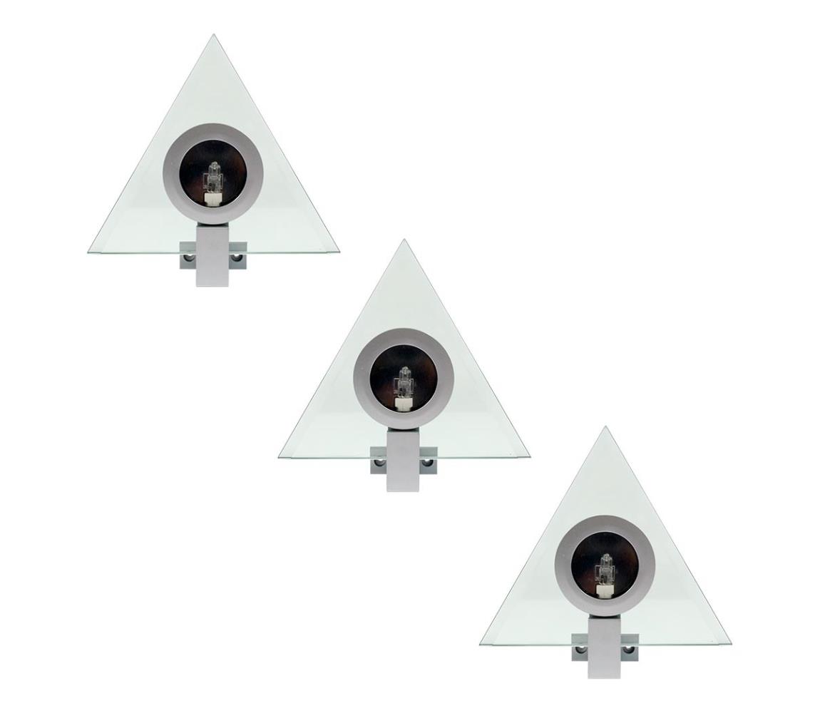 ZESTAW 3x Oświetlenie punktowe PYRAMID 3xG4/20W/230V/12V