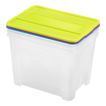 ZESTAW 3x Pojemnik do przechowywania TEX BOX 21 l