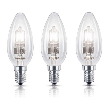 ZESTAW 3x Ściemnialna żarówka halogenowa Philips E14/28W/230V