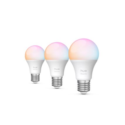Zestaw 3x ściemnialnych żarówek LED Philips Hue White And Color Ambiance Essential E27/8W/230V 2200-6500K