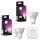 ZESTAW 3x ściemnialnych żarówek LED RGBW Philips Hue WHITE AND COLOR AMBIANCE GU10/4,2W/230V 2000-6500K + mostek Hue
