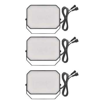 ZESTAW 3x ściemnialnych zewnętrznych reflektorów LED RGBIC GoSmart LED/14W/230V 3000-6500K IP65 Wi-Fi Tuya