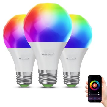 ZESTAW 3x Ściemniana żarówka LED RGBW ESSENTIALS A60 E27/8,5W/230V CRI 90 2700-6500K Wi-Fi - Nanoleaf