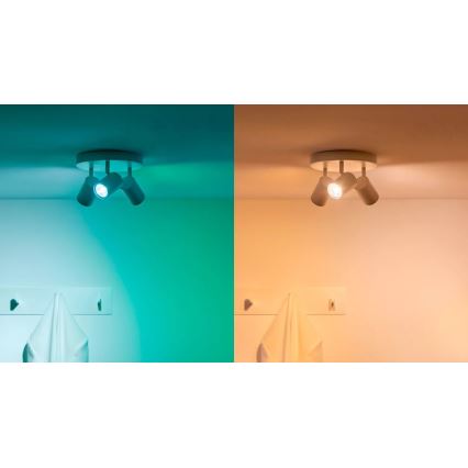 ZESTAW 3x Ściemniana żarówka LED RGBW PAR16 GU10/4,7W/230V 2200-6500K Wi-Fi - WiZ