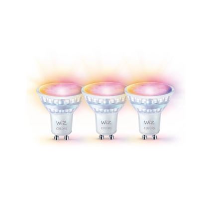 ZESTAW 3x Ściemniana żarówka LED RGBW PAR16 GU10/4,7W/230V 2200-6500K Wi-Fi - WiZ