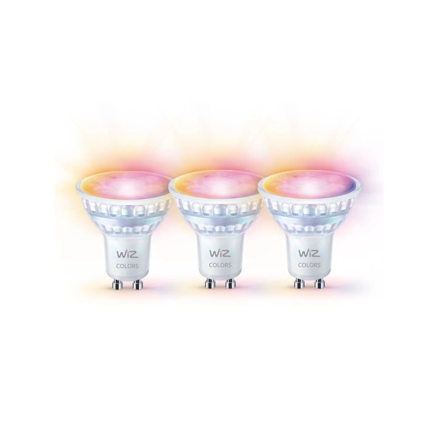 ZESTAW 3x Ściemniana żarówka LED RGBW PAR16 GU10/4,7W/230V 2200-6500K Wi-Fi - WiZ