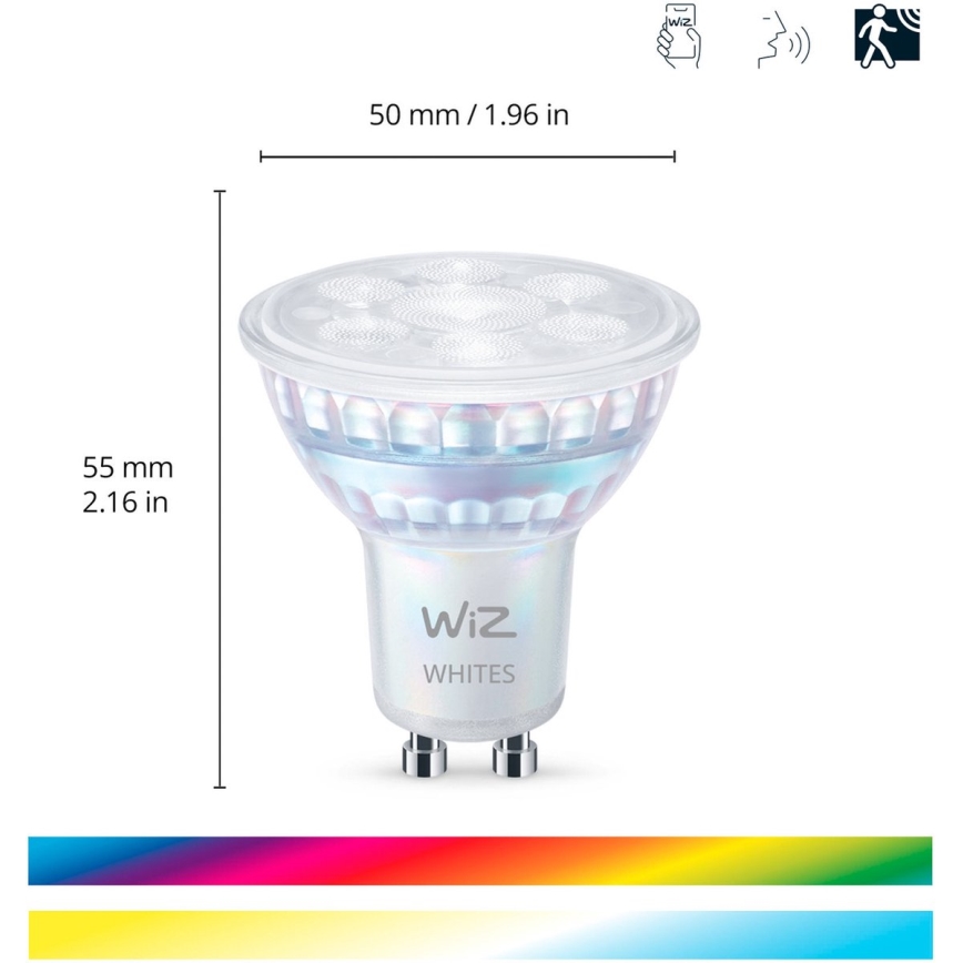 ZESTAW 3x Ściemniana żarówka LED RGBW PAR16 GU10/4,7W/230V 2200-6500K Wi-Fi - WiZ
