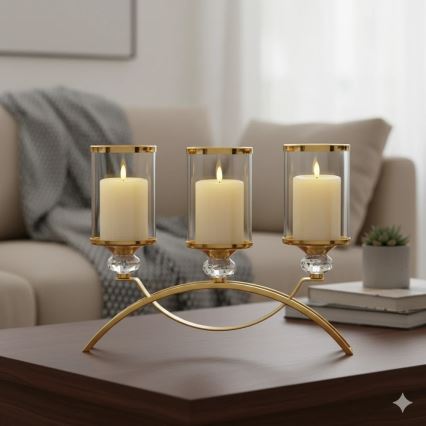 ZESTAW 3x ŚWIECE LED BRILLO LED/3xAAA kremowe + zdalne sterowanie