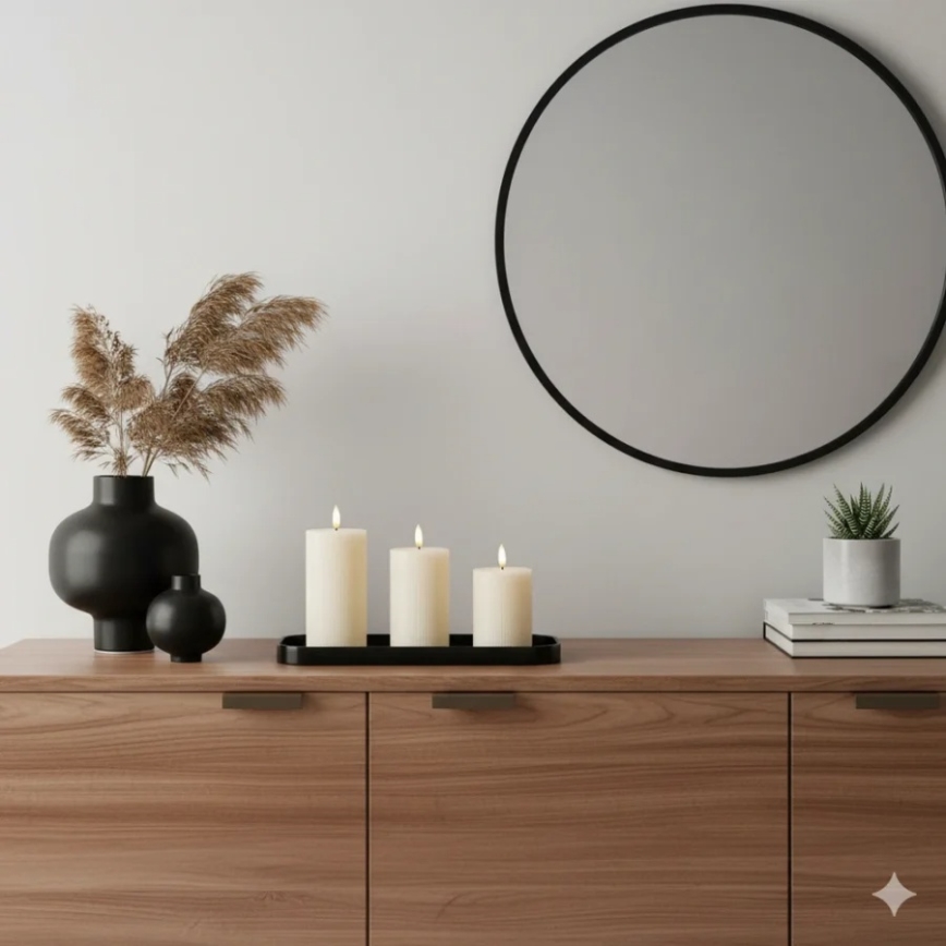 ZESTAW 3x ŚWIECE LED BRILLO LED/3xAAA kremowe + zdalne sterowanie