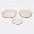 ZESTAW 3x Taca dekoracyjna śr. 27/33/37 cm złota